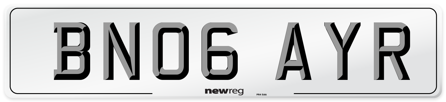 BN06 AYR Number Plate from New Reg